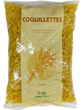 COQUILLETTES BLE BLANC