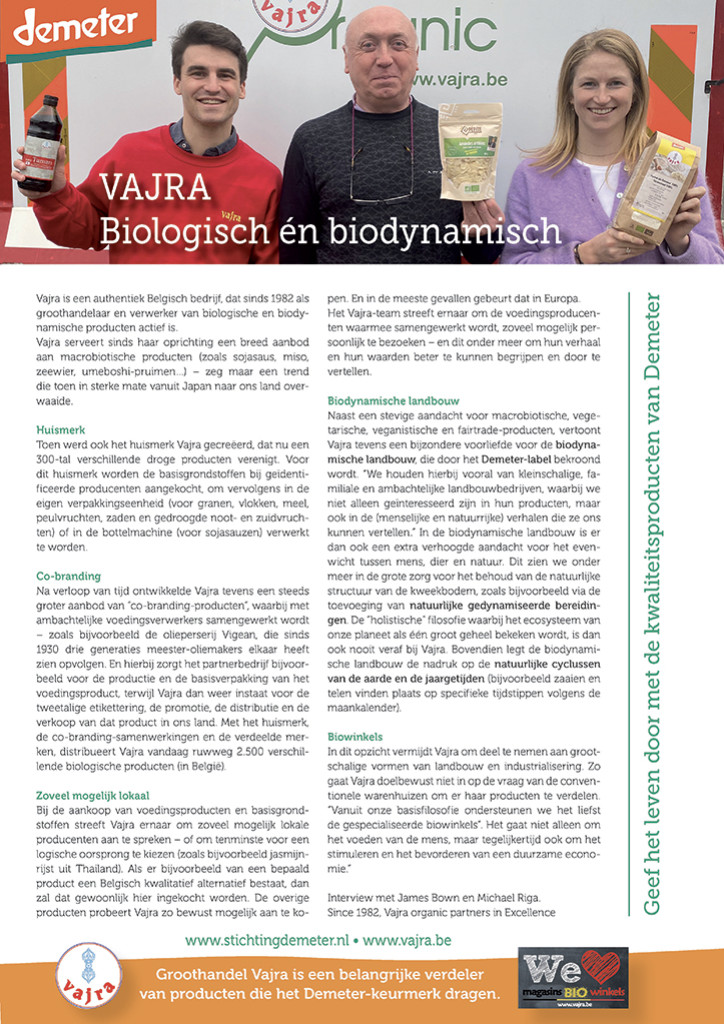 Vajra in de pers!